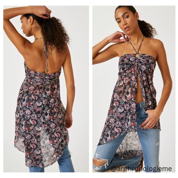 New Anthropologie Open-Front Halter Top - XS - Elegant & Chic - Picture 1 of 7